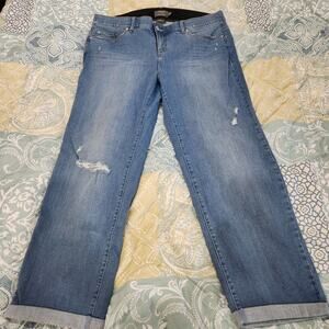 Torrid Bombshell Straight Blue Jeans Plus Size 20R Comfort Elastic Waistband